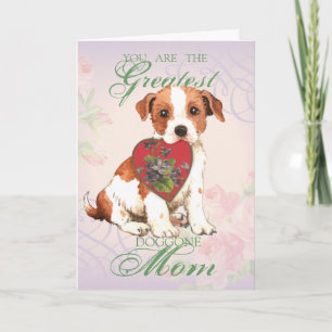 Carte Parson Russell Terrier Heart Mom