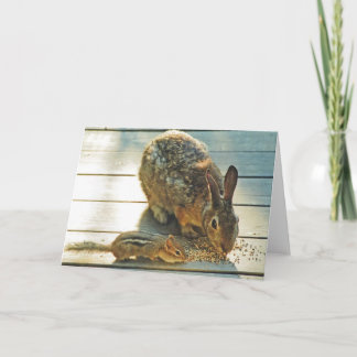 Carte Partage Bunny et Chipmunk
