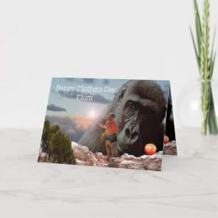 Carte Partager Une Pomme Avec Un Gorille, Fête Des Mères