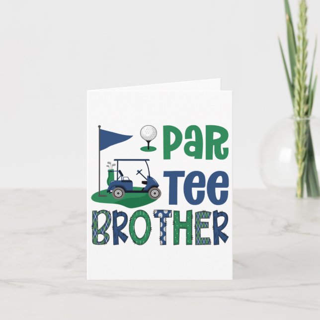 Carte Parte Brother Golf Lover Anniversaire Famille M (Devant)