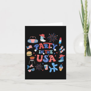 Carte Parti Aux Etats-Unis 4 juillet Patriotique América