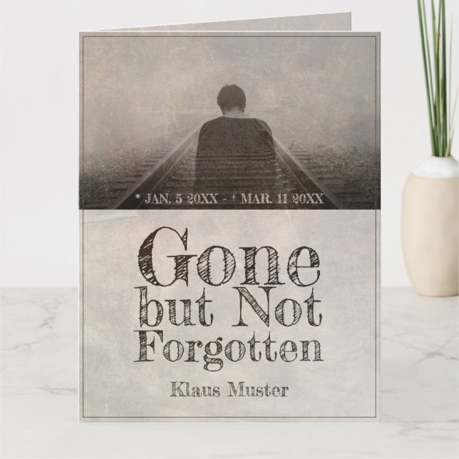 Carte Parti, mais pas oublié - Vintage (Devant)