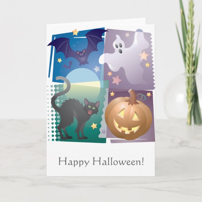 Carte Partie à quatre de Halloween (Devant)