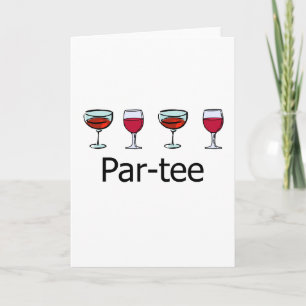 Carte partie en verre de vin de Pair-pièce en t