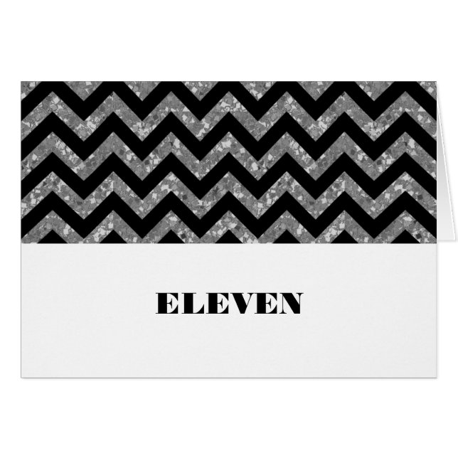 Carte Parties scintillant Chevron Argent (Devant horizontal)