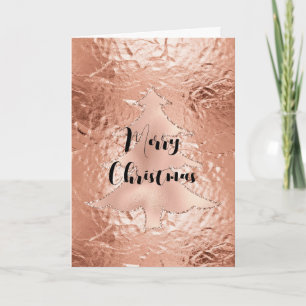 Carte Parties scintillant de Noël rose Gold Glam