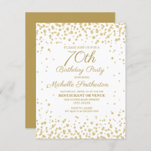 Carte Parties scintillant Diamond Or Blanc 70e anniversa