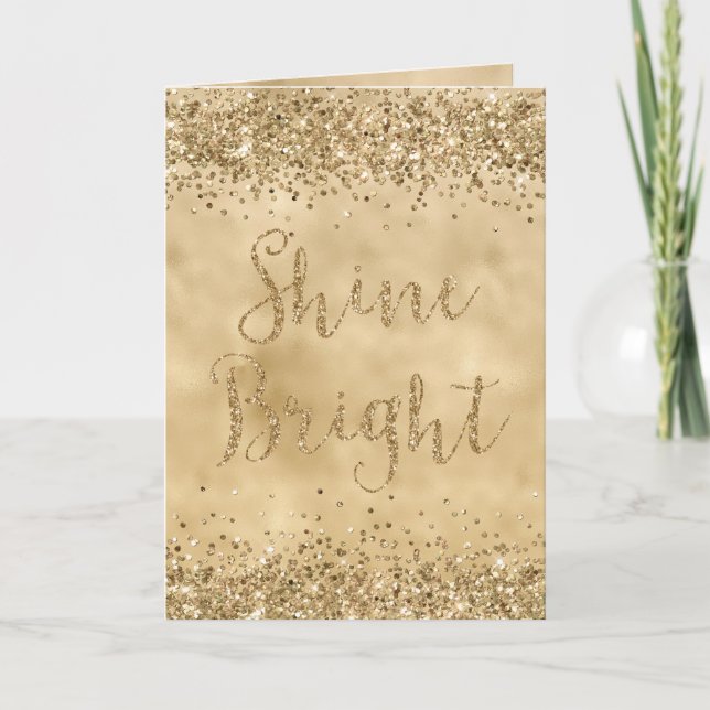 Carte Parties scintillant d'or Confetti Sparkle Shine (Devant)