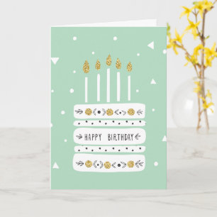 Carte Parties scintillant Gold Pastel Illustration de gâ