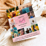 Carte Parties scintillant rose sucré 16 ans 11 photo col<br><div class="desc">Moderne douce 16 parties scintillant rose ombre pastel rose anniversaire 11 grille photo collage. Ajoutez vos photos de famille et amis préférés avec une typographie cool et moderne.</div>