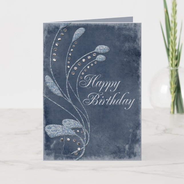 Carte Parties scintillant torrents Anniversaire (Devant)