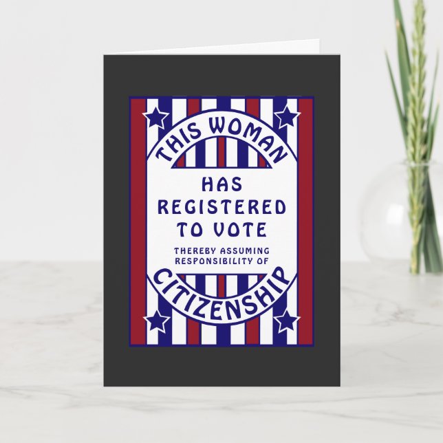 Carte Partiotic Historic Suffrage Poster Greeting Card (Devant)