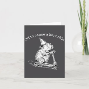 Carte Partir pour causer un chahut Drôle de capybara sco