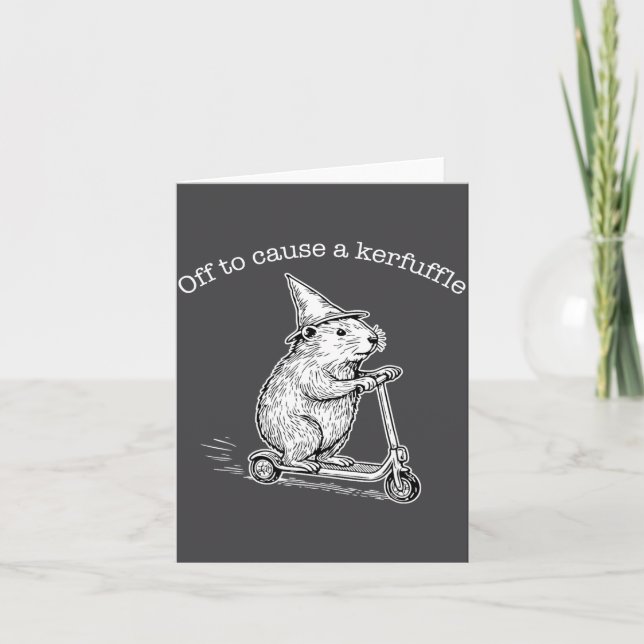 Carte Partir pour causer un chahut Drôle de capybara sco (Devant)