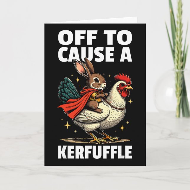 Carte Partir pour causer un chahut Funny Meme Bunny Pâqu (Devant)