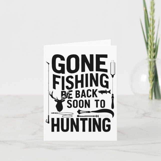 Carte Partis Pêche Be Ck Bientôt Aller Chasse 1 (Devant)