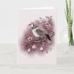 Carte Partridge dans un arbre à poires