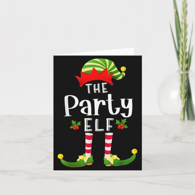 Carte Party Christmas Elf Matching Pajama X-mas Party  (Devant)