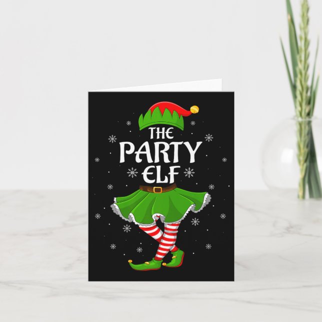 Carte Party Elf Christmas Family Girls Women Elf Squad X (Devant)