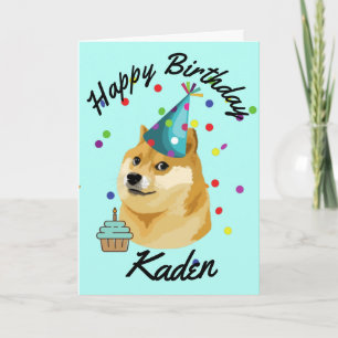 Carte Party on Birthday Doge Birthday Card