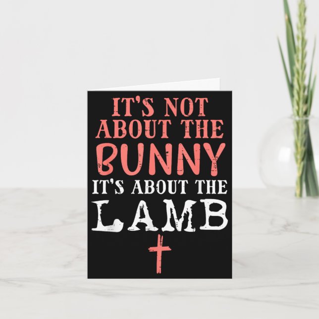 Carte Pas à propos du lapin, à propos de l'agneau Jésus  (Devant)