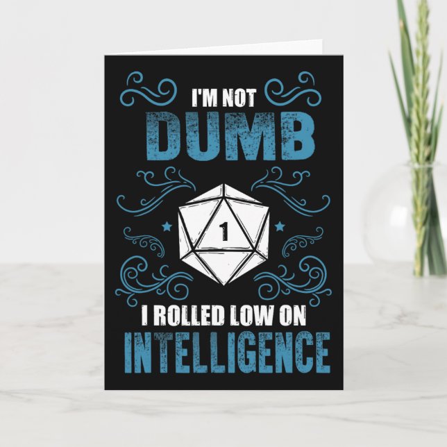 Carte Pas Bête - Joueur De Rpg À Faible Intelligence De  (Devant)