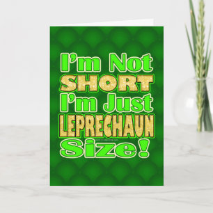 Carte Pas Courte, Juste Taille Leprechaun