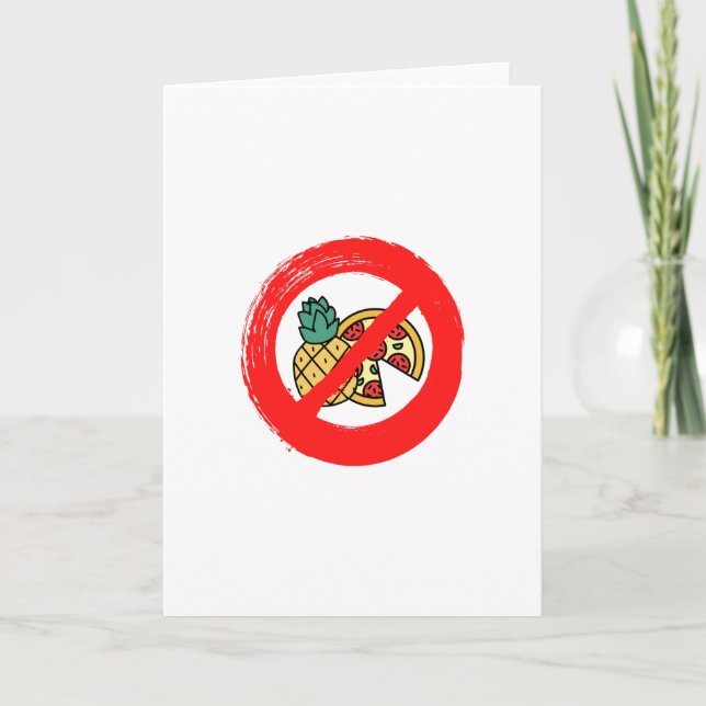 Carte Pas d'ananas sur la pizza (Devant)