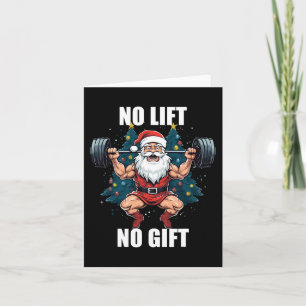 Carte Pas d'ascenseur Pas de cadeau Père Noël Gym Bodybu