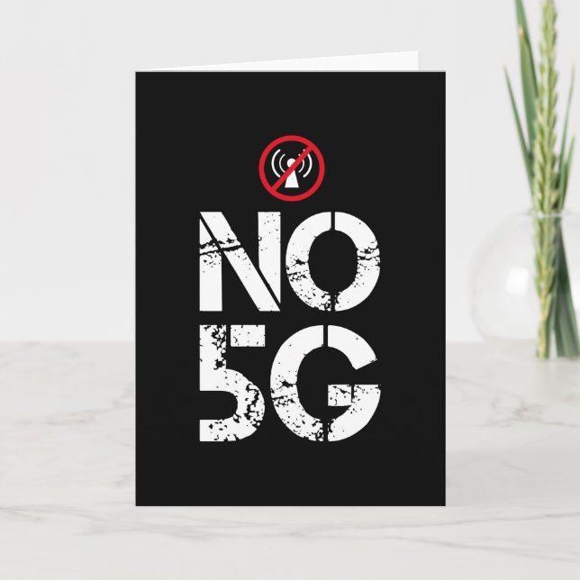 Carte Pas de 5G - Cadeau anti-rayonnement 5G (Devant)