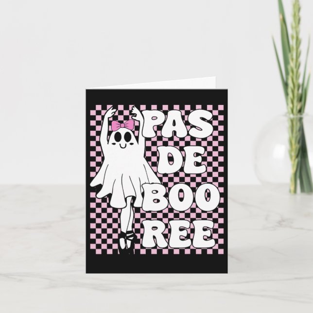Carte Pas De Boo-ree Drôle De Ballet Rétro Fantômes Hall (Devant)