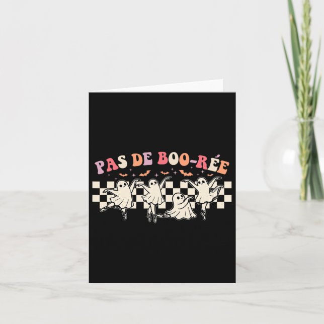 Carte Pas De Boo-rée Fantôme Danseur de ballet Halloween (Devant)