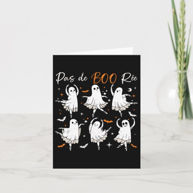 Carte Pas De Boo-rée Funny Ballet Fantômes Professeur de (Devant)