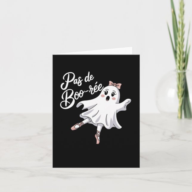 Carte Pas De Boo-rée Funny Ballet Ghosts Danse Halloween (Devant)