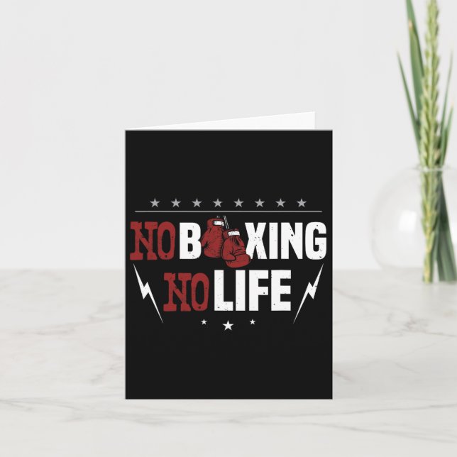 Carte Pas De Boxe Pas De Vie Pour Un Boxer (Devant)