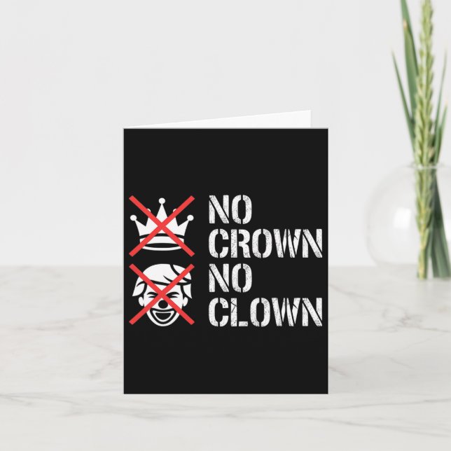 Carte Pas de Couronne pas de clowns résister à la protes (Devant)