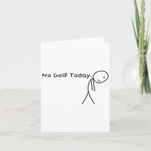 Carte Pas De Golf Aujourd'Hui Drôle Stickman Stickman Go
