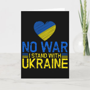 Carte Pas de guerre, je suis avec l'Ukraine, fin de la g