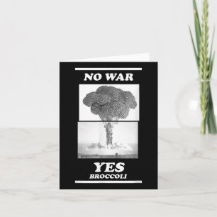 Carte Pas de guerre Oui Broccoli