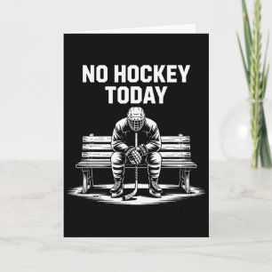Carte Pas de hockey aujourd'hui Bâton Drôle de joueur de