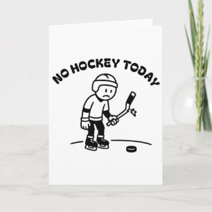 Carte Pas de hockey aujourd'hui Drôle pour un joueur de