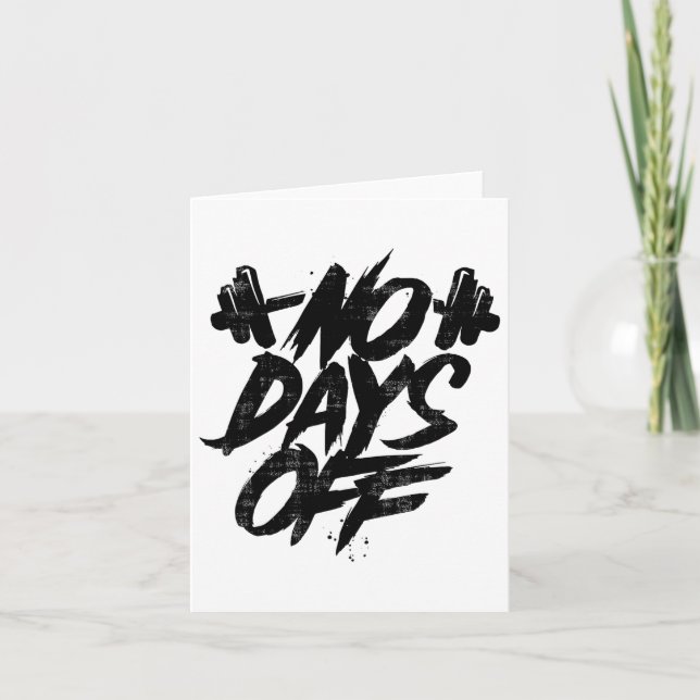 Carte Pas De Jours De Citation Motivationnelle Gym Funny (Devant)
