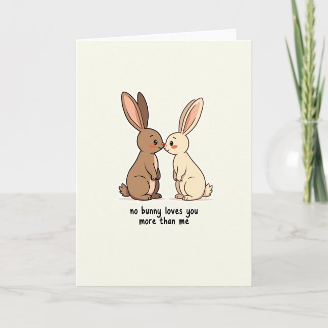 Carte Pas de Lapin ne t'aime plus que moi (Devant)