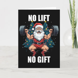 Carte Pas de levée, pas de cadeau Père Noël Noël Gymne B