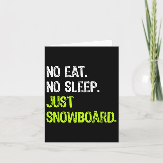 Carte Pas De Manger Dormir Répéter Juste Snowboard Snowb (Devant)