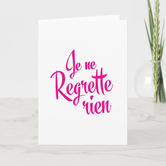 Carte Pas de pitié - Je ne Regrette Rien (Devant)