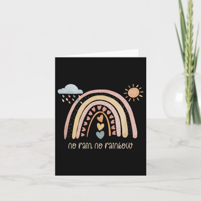 Carte Pas de pluie Pas de Rainbow Boho Style Inspiration (Devant)