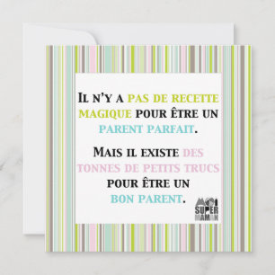 Carte "Pas de recette magique" - Moi Super Maman