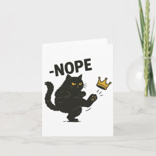 Carte Pas de rois en Amérique Chat noir drôle mème polit