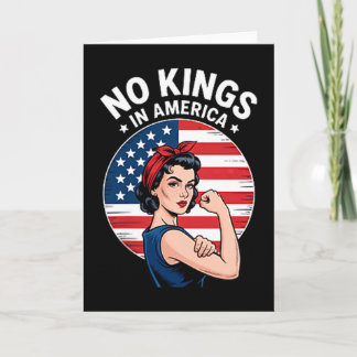 Carte Pas de rois en Amérique Design rétro féministe pat